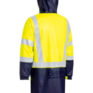 Bisley BJ6935HT Taped Hi Vis Stretch PU Rain Coat Y/N