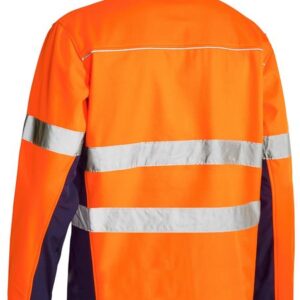 Bisley BJ6059T Taped Hi Vis Soft Shell Jacket Orange