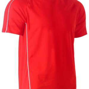 Bisley BK1426 Cool Mesh Tee with Reflective Piping Red