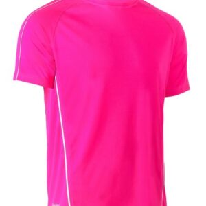 Bisley BK1426 Cool Mesh Tee with Reflective Piping Pink
