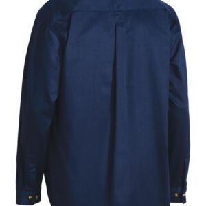 Bisley BSC6433 Closed Front Cotton Drill Shirt Navy
