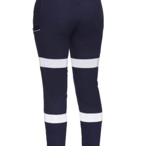Bisley BPL6015T Ladies Taped Mid Rise Stretch Cotton Pants Navy