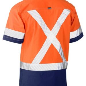 Bisley BS1177XT Flex & Move™ X Taped Hi Vis Utility Shirt Orange