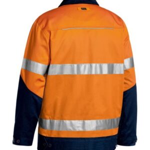 Bisley BJ6917T Taped Hi Vis Drill Jacket With Liquid Repellent Finish O/N