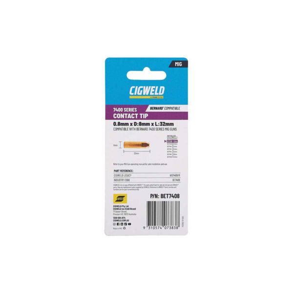 Cigweld Bernard Compatible Contact Tip 0.8mm