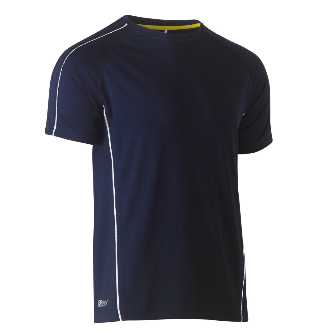 Bisley BK1426 Cool Mesh Tee with Reflective Piping Navy
