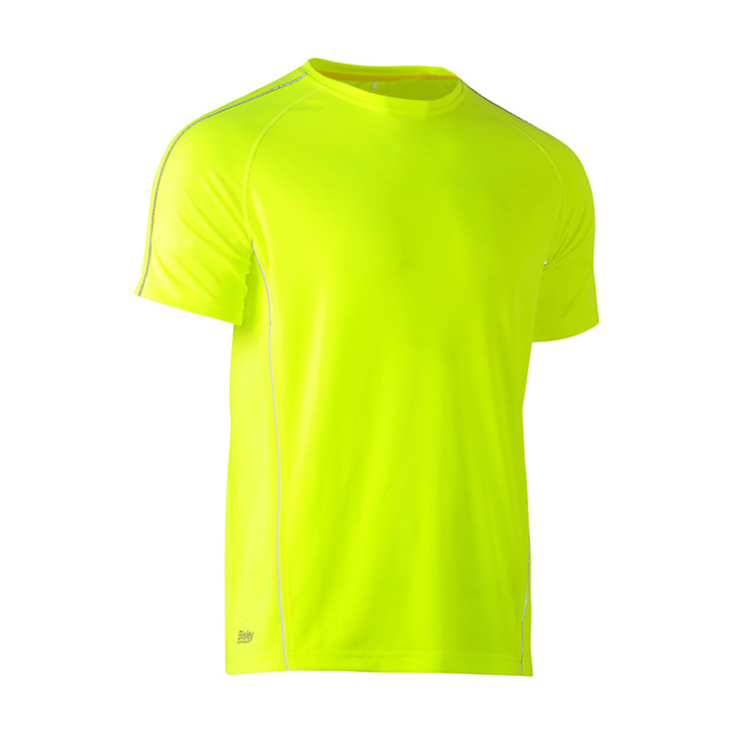 Bisley BK1426 Cool Mesh Tee with Reflective Piping Yellow