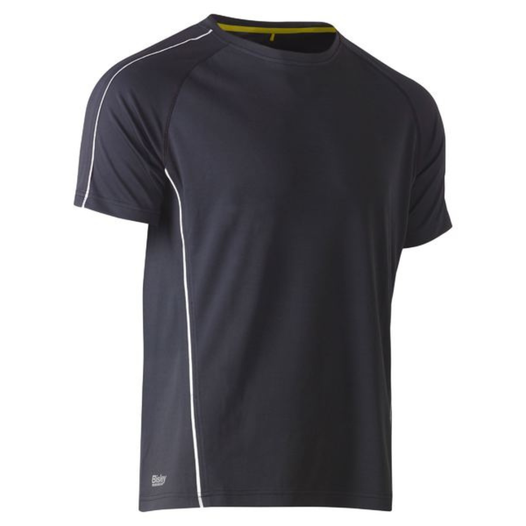 Bisley BK1426 Cool Mesh Tee with Reflective Piping Charcoal