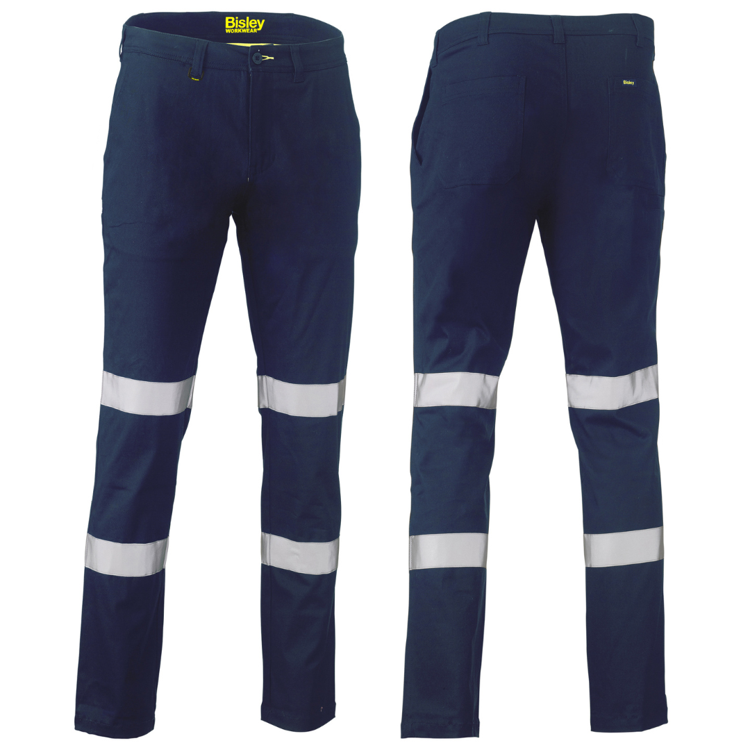 Bisley BP6008T Taped Biomotion Stretch Cotton Drill Work Pants