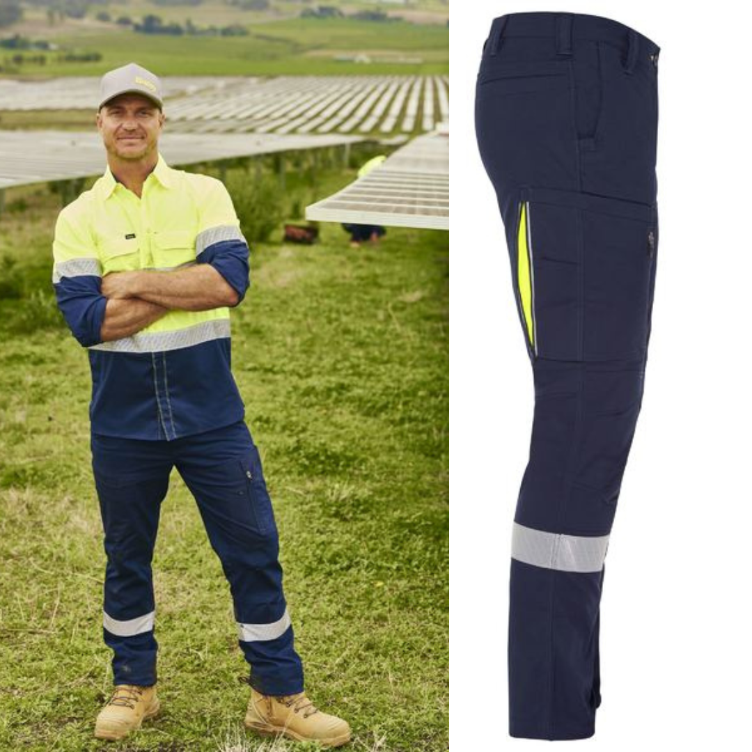 Bisley BPC6150T X Airflow Taped Stretch Ripstop Vented Cargo Pants N/Y