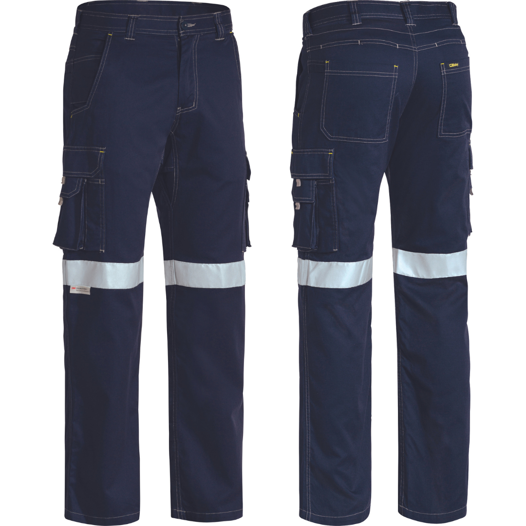 Bisley BPC6431T Taped Cool Vented Lightweight Cargo Pants Navy