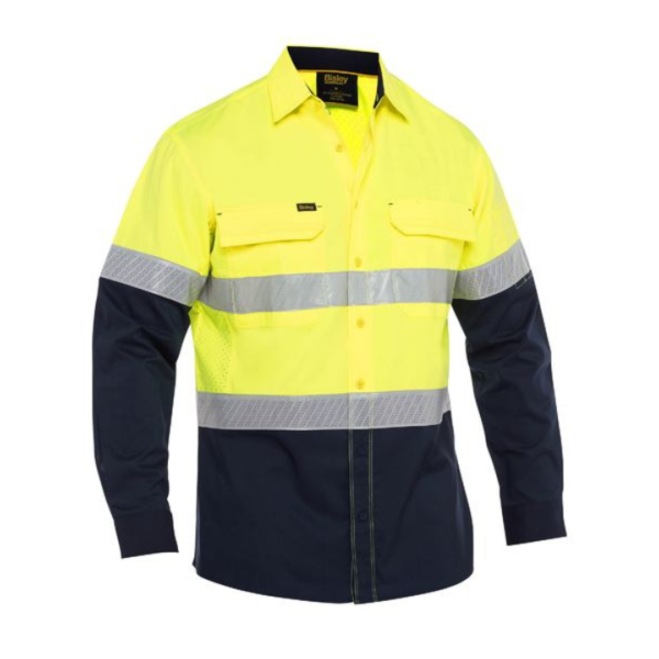 Bisley BS6491T X Airflow™ Hi Vis Taped Stretch Ripstop Shirt Y/N