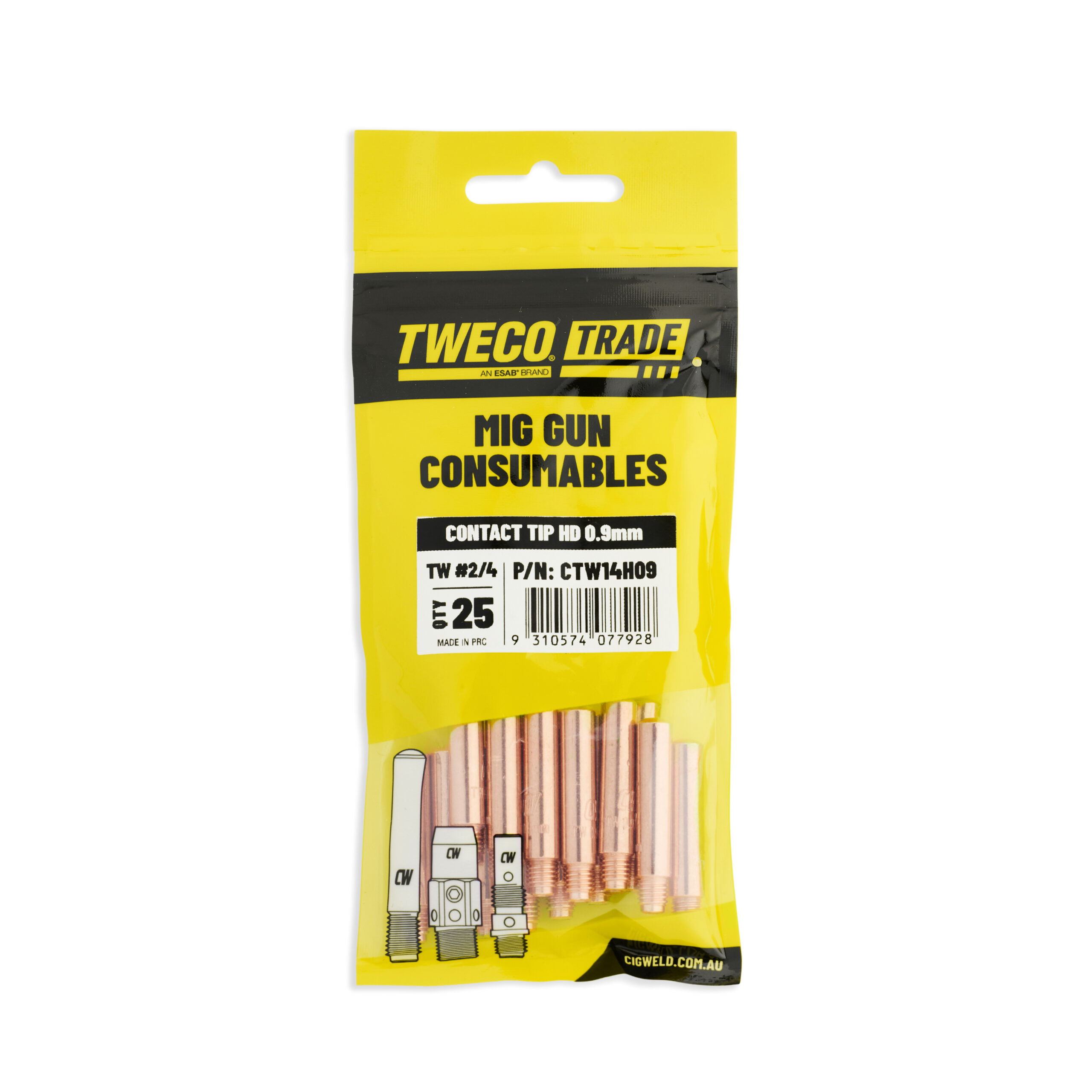 Tweco Trade 2/4 HD Contact Tip 0.9mm 25pk