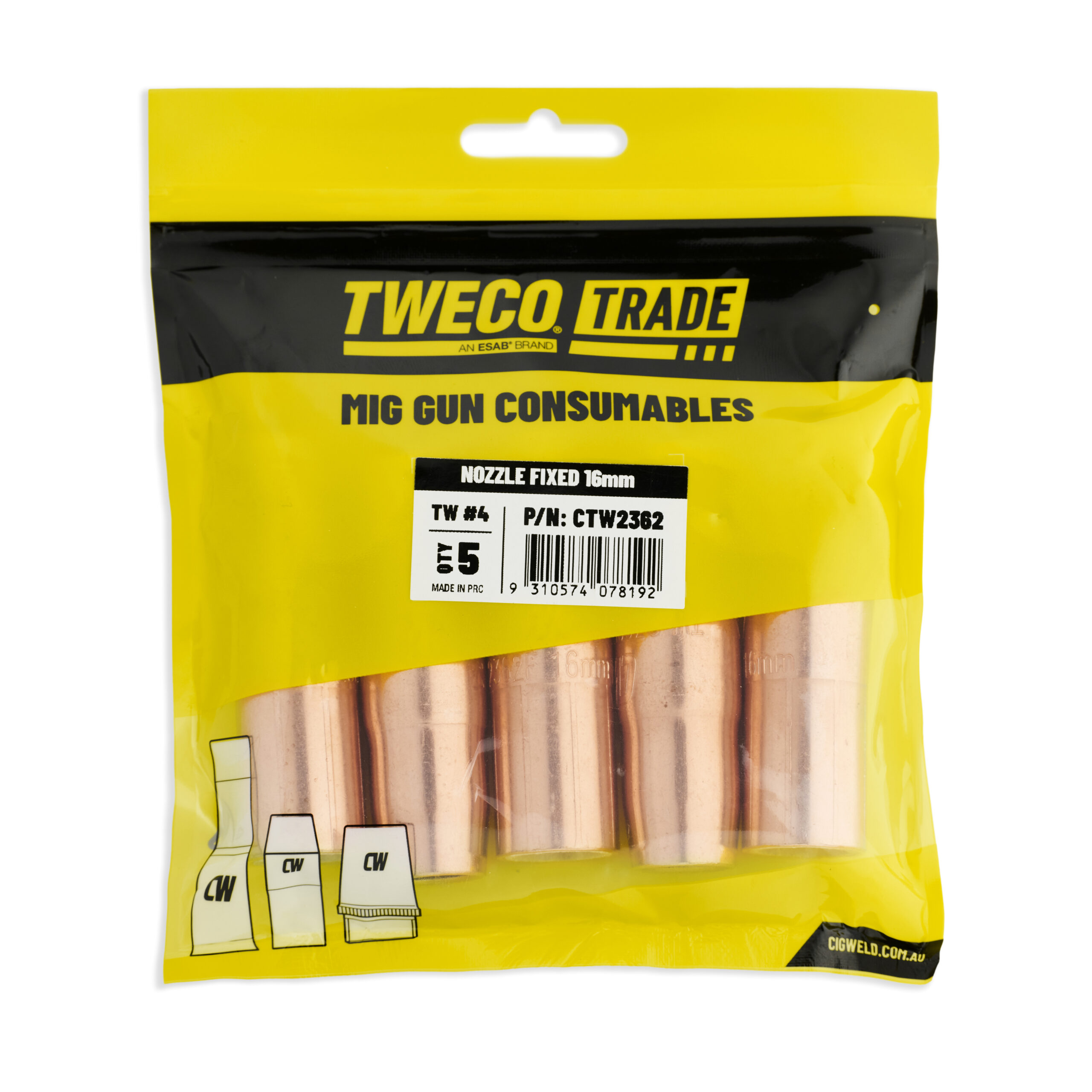 Tweco Trade 4 Fixed Nozzle 16mm 5pk