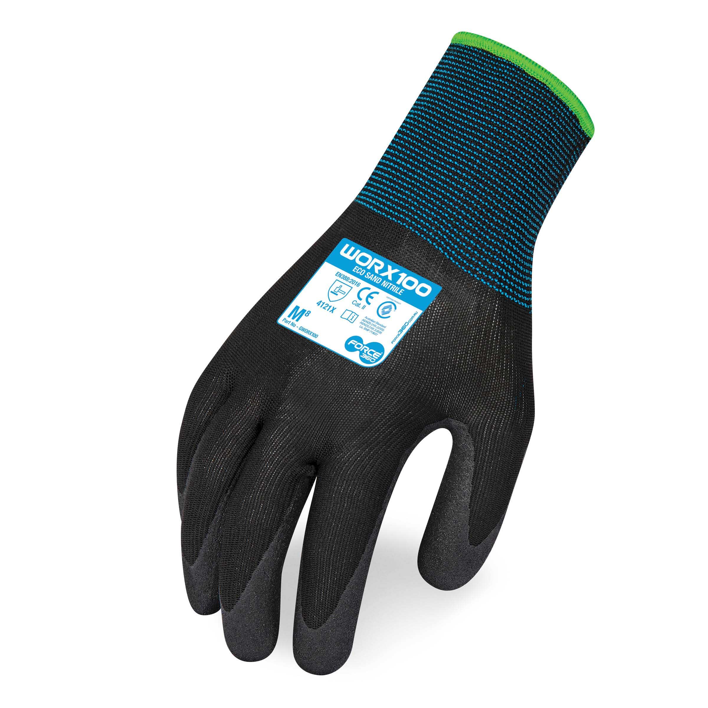 F360 GWORX100 Eco Sand Nitrile Gloves 12pk