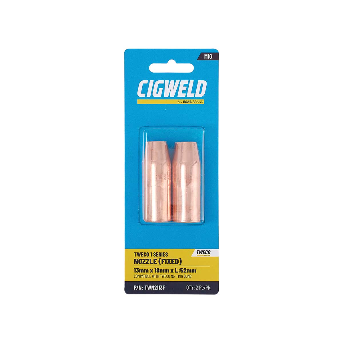 Cigweld Tweco 1 Nozzle Fixed 13mm