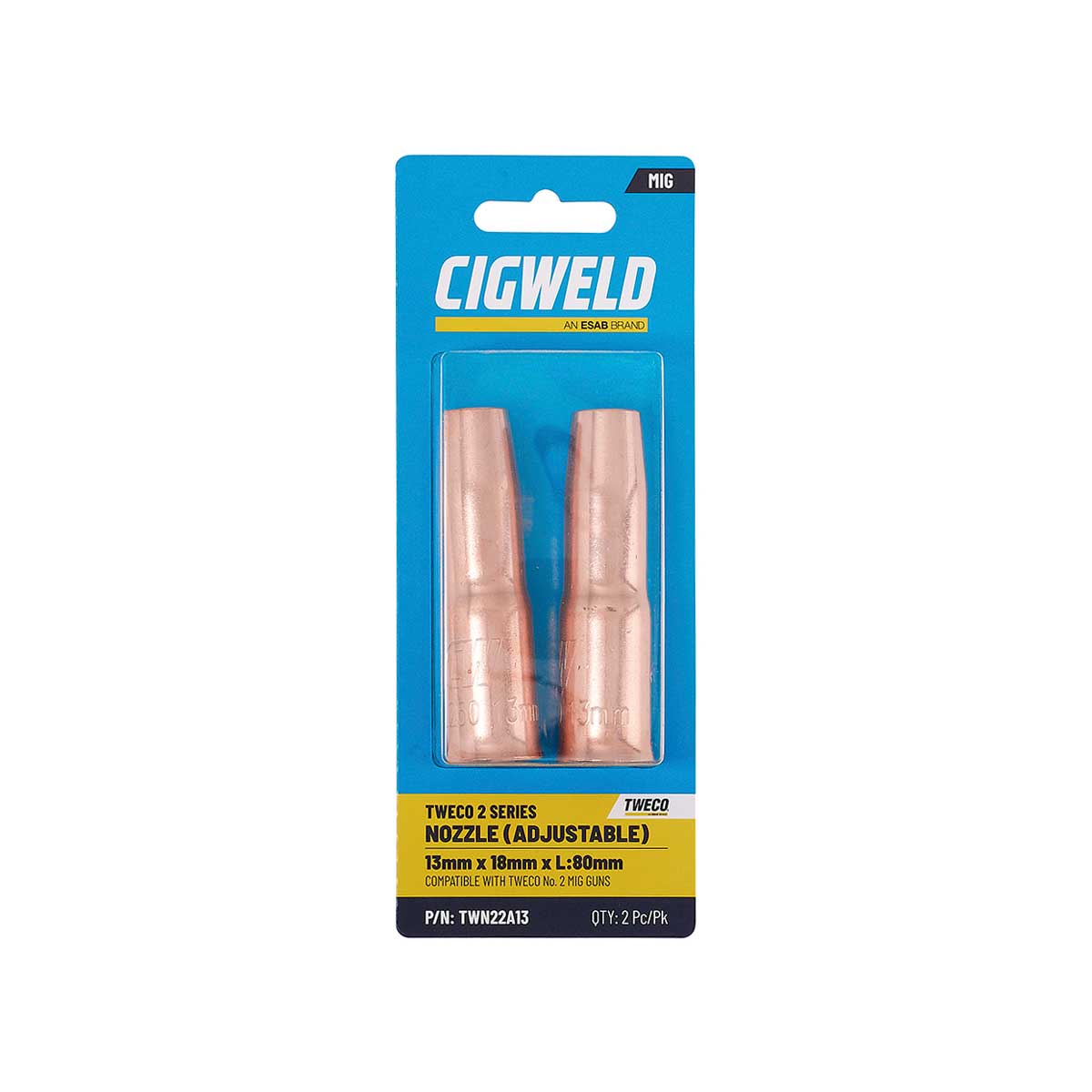 Cigweld Tweco 2 Nozzle Adjustable 13mm