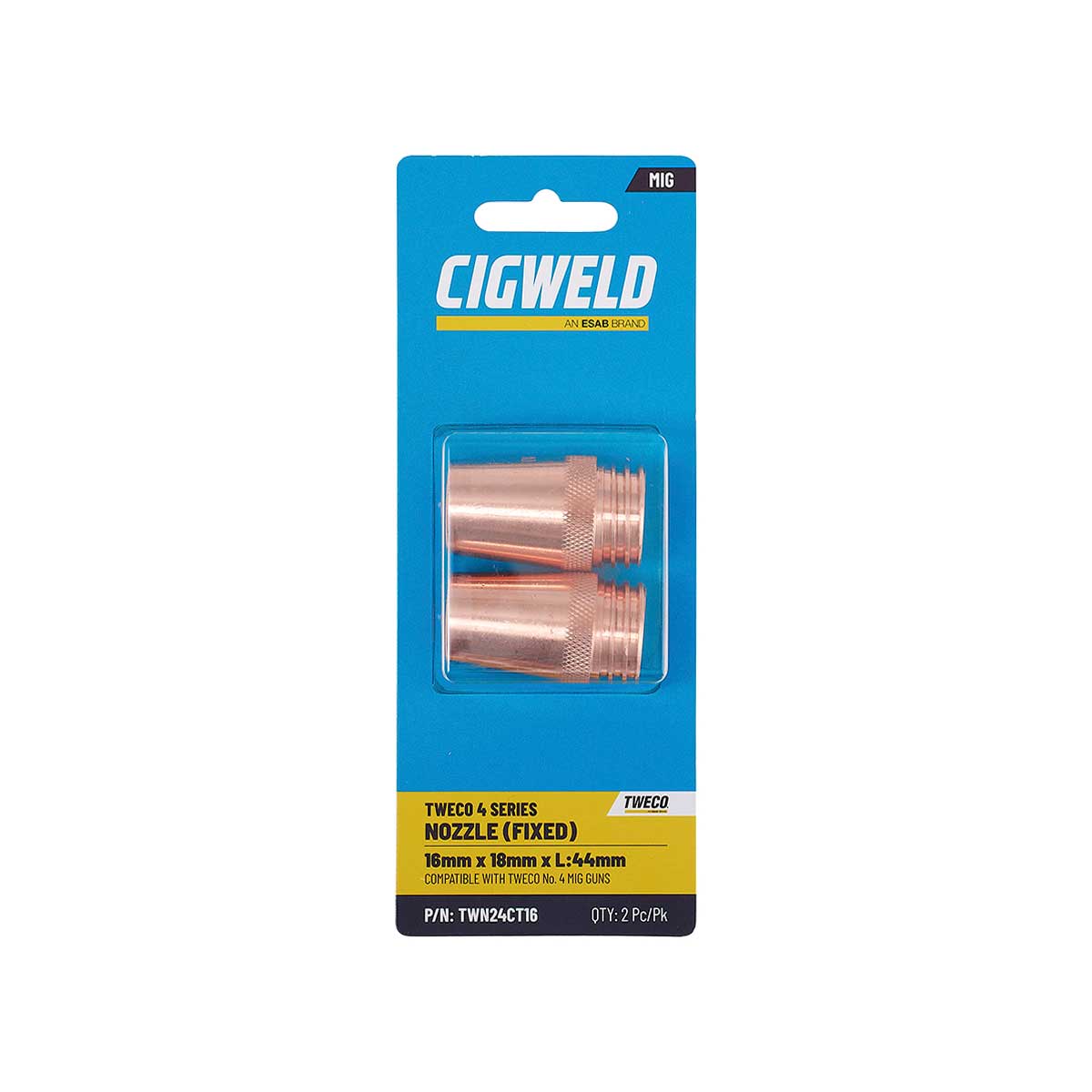 Cigweld Tweco 4 Nozzle Coarse Thread 16mm
