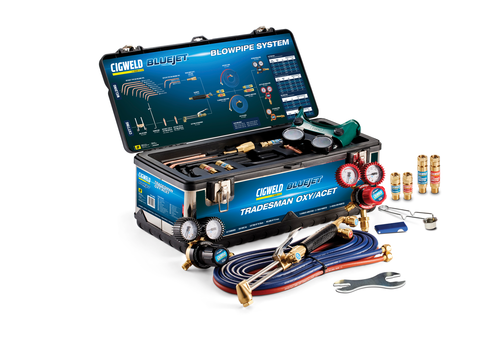 Cigweld BlueJet Tradesman Oxygen/Acetylene Gas Kit