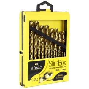 25pce Metric Alpha Slimbox Drill Set 1.0-13.0mm