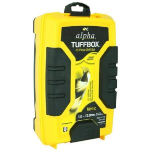 25pce Reduced Metric Alpha Tuffbox Drill Set 1.0-13.0mm
