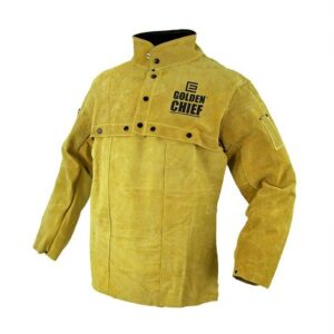 GOLDEN CHIEF Premium Leather Welding Bolero Jacket with Apron