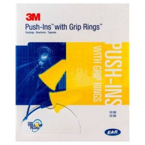 3M™ E-A-R™ Push-Ins™ with Grip Rings Corded Earplugs 200PK