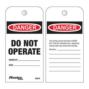Do Not Operate Boxed Roll of Tags 100pk