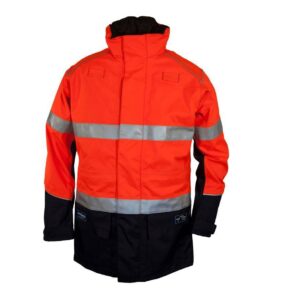 Zetel ArcSafe Z59 Wet Weather Jacket – Orange/Navy with Reflective Trim