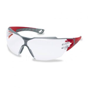 uvex pheos cx2 spectacles – red & grey