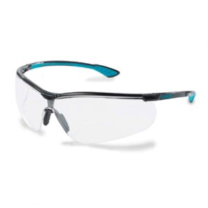 uvex sportstyle safety spectacles – black & blue