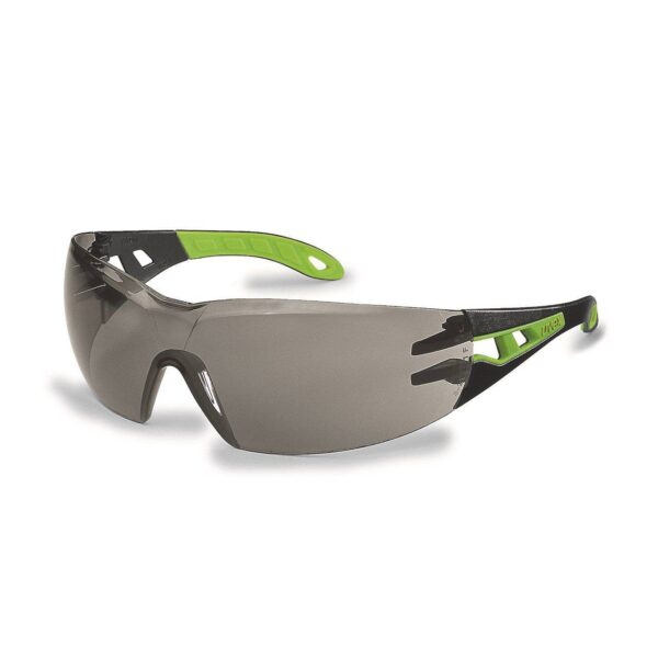 uvex pheos spectacles – black & green