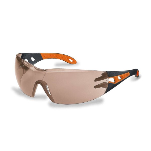 uvex pheos spectacles – black & orange