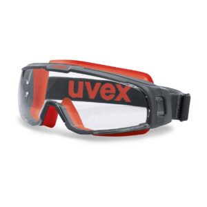 uvex u-sonic goggles – black & red